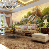 大型壁画欧式风景墙纸客厅3d立体电视沙发背景墙壁纸油画无缝墙布
