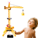 电动遥控工程车玩具 儿童塔吊吊车线控起重机工程吊塔吊机玩具