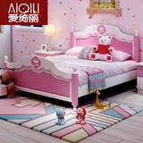 爱绮丽手工女孩房彩色现代 可爱环保儿童房卧室床边公主粉色 地毯