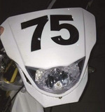 CQR250越野摩托车配件大灯总成鬼脸X2大灯大白菜CQR改装送宽扎带