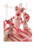 可爱达浪粉红豹毛绒玩具 T恤粉红顽皮豹公仔1.5米大号 生日礼物