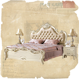 华余家具欧式皮床双人实木床1.8米婚床法式床卧室套房组合公主床