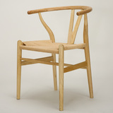 Y椅实木餐椅休闲餐厅咖啡厅书房办公室椅子 宜家扶手靠背设计师椅