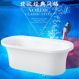 1.65米独立式浴缸  双人情侣薄边空间泡澡浴缸亚克力欧式家用浴盆