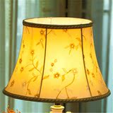 灯罩手工特色陶瓷花朵台灯床头灯卧室创意个性田园装饰绣花灯罩