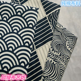 青海波海浪三重奏3款 日本和风斜纹纯棉布料特价全棉床品面料批发