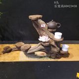 天然风化木摆件原生态老樟木艺根雕陶瓷佛像茶具茶宠底座装饰实木