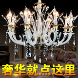 欧式水晶吊灯客厅大气餐厅简欧锌合金白色现代风格树枝水晶吊灯具