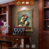 油画拿破仑手绘人物定制欧式客厅壁画酒店书房壁炉办公室玄关挂画