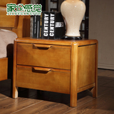 中式实木床头柜现代简约床头柜橡胶木简易储物柜卧室床边柜特价