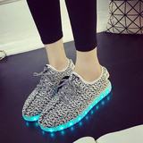 2015款USB充电LED七彩发光鞋男女夜光鞋荧光鞋灯光鞋情侣韩版潮鞋