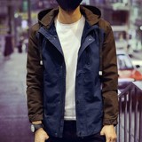 2016春秋青年夹克男装加厚加绒款韩版时尚纯棉修身男士夹克衫外套