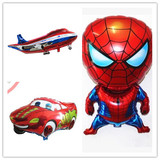 男孩生日派对场景装饰布置spider man蜘蛛侠汽车铝膜气球铝箔气球