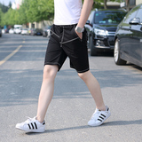 夏季新款卡宾潮牌男士弹力修身牛仔裤直筒休闲短裤青年个性潮流