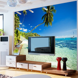 壁画3D大型壁画墙纸客厅沙发电视卧室背景墙海边壁纸浪漫爱情海