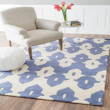 赏饰家 几何图案手工地毯 客厅卧室 现代简约菱形组合地毯地垫