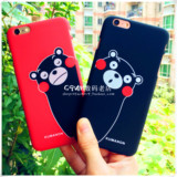 可爱卡通熊本熊猫iphone6S手机壳苹果6plus女款5S磨砂SE情侣硬壳