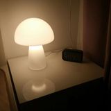 卧室床头灯触摸感应蘑菇台灯创意无极调光开关田园玻璃装饰儿童灯