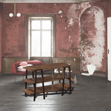 美式复古创意客厅茶桌铁艺实木茶几个性复古实木休闲边几支持定制