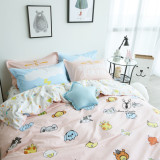 北欧简约韩式儿童小清新全棉床上用品卡通纯棉床单四件套