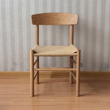 J39美国白橡木餐椅北欧丹麦简约现代风格电脑椅书桌椅日式实木椅