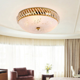欧式卧室LED水晶吸顶灯阳台变光现代厨房圆餐厅吊灯饰过道玄关具
