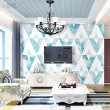 几何抽象现代北欧天空沙发卧室电视背景墙无缝无纺布壁纸壁画墙纸