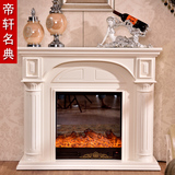 欧式壁炉象牙白 美式壁炉深色1.2/1.5米装饰实木壁炉架壁炉柜炉芯
