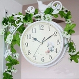 欧式复古罗马铁艺挂钟 单面钟时尚家居客厅创意美式钟表双面挂钟