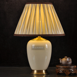 欧式全铜陶瓷经典台灯 田园复古简约现代创意奢华床头灯卧室台灯