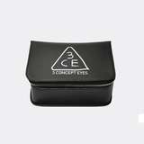 2016新款时尚黑色韩版3ce化妆包韩版收纳包方形手拿包包邮