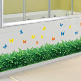 浴室卫生间防水瓷砖贴纸 阳台踢脚线墙贴 幼儿园走廊过道墙角贴画