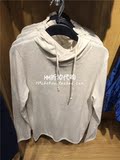 HM H&M专柜正品代购2016春男装连帽抽绳精细针织套衫0369123002