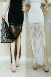 韩国代购东大门正品2016春夏新款蕾丝拼接修身包裙半身长裙