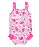 现货英国Mothercare正品代购 新款女童可爱西瓜佩佩猪连体泳衣