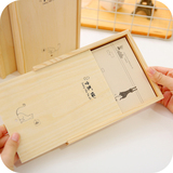 彩页精美木盒加厚a5笔记本文具学生创意韩国复古日记本本子手账本
