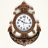 复古欧式钟表挂钟客厅壁钟艺术挂钟仿铜大号个性静音创意现代舵手