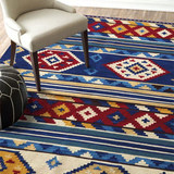 波西米亚地中海风格手工编织羊毛地毯/基利姆kilim地毯