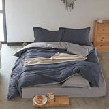 简约日系全棉四件套1.8米1.5米纯棉双人床单被套男士床上用品