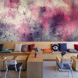 3d立体复古墙纸个性艺术创意色彩涂鸦咖啡厅酒吧吧台背景壁纸壁画