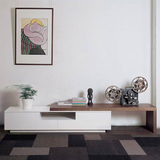 现代简约日式可伸缩电视柜组合创意个性北欧电视墙组合客厅家具