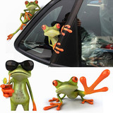创意个性搞笑车贴风靡卡通青蛙贴画3D立体效果汽车装饰画汽车用品