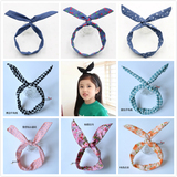 六一韩国儿童饰品多色布艺兔耳朵发箍女童儿童头饰女童发带式发箍