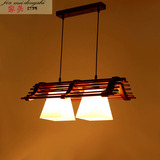 东南亚日式吊灯地中海新中式书房茶楼实木餐厅灯创意复古田园灯具
