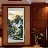 玄关装饰画竖版走廊过道挂画中式客厅画壁画餐厅现代大幅山水国画