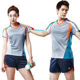韩国羽毛球服运动T恤乒乓球服男女套装短袖短裙跑步速干T恤团购