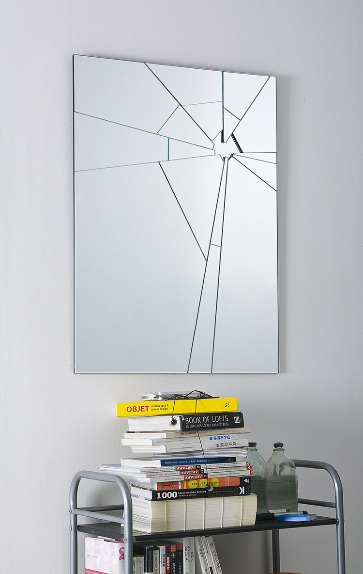 现代简约 原创设计 加厚玻璃 镜子 厌式房间 破碎 浴室镜 装饰镜