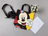韩国代购 迪士尼DISNEY正品米奇帆布包卡通斜挎包女包包手提包