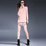 布兰妮欧洲站2015冬装新款女装修身显瘦长袖时尚休闲套装两件套潮