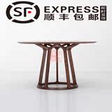 北欧宜家实木餐桌现代简约圆形餐桌椅组合小户型创意家用饭桌圆桌